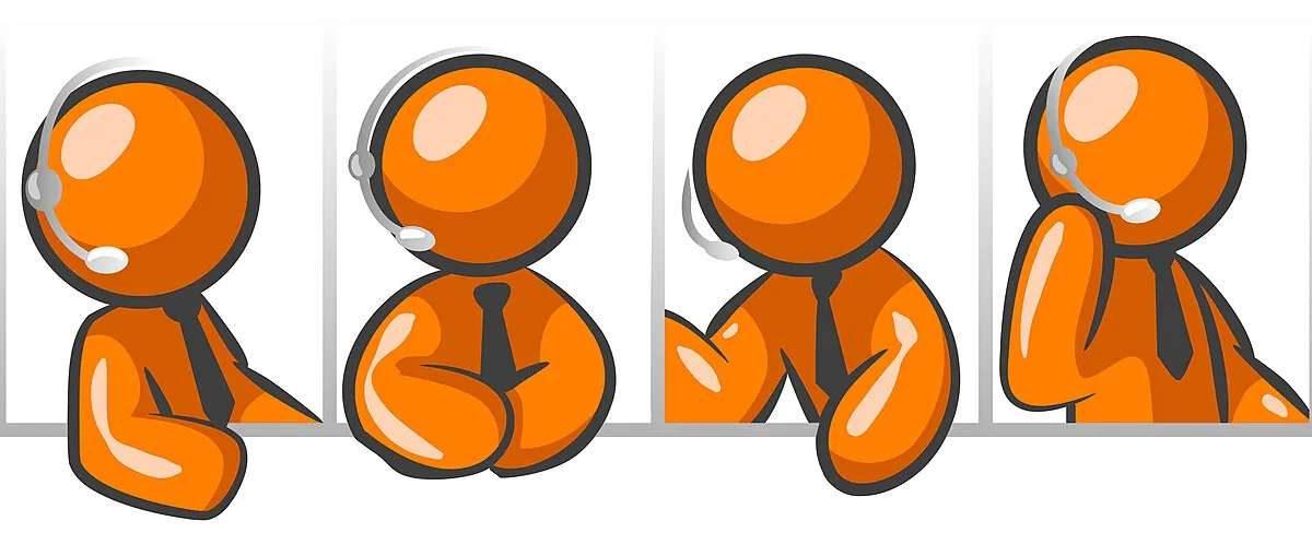 Customer support headset illustration