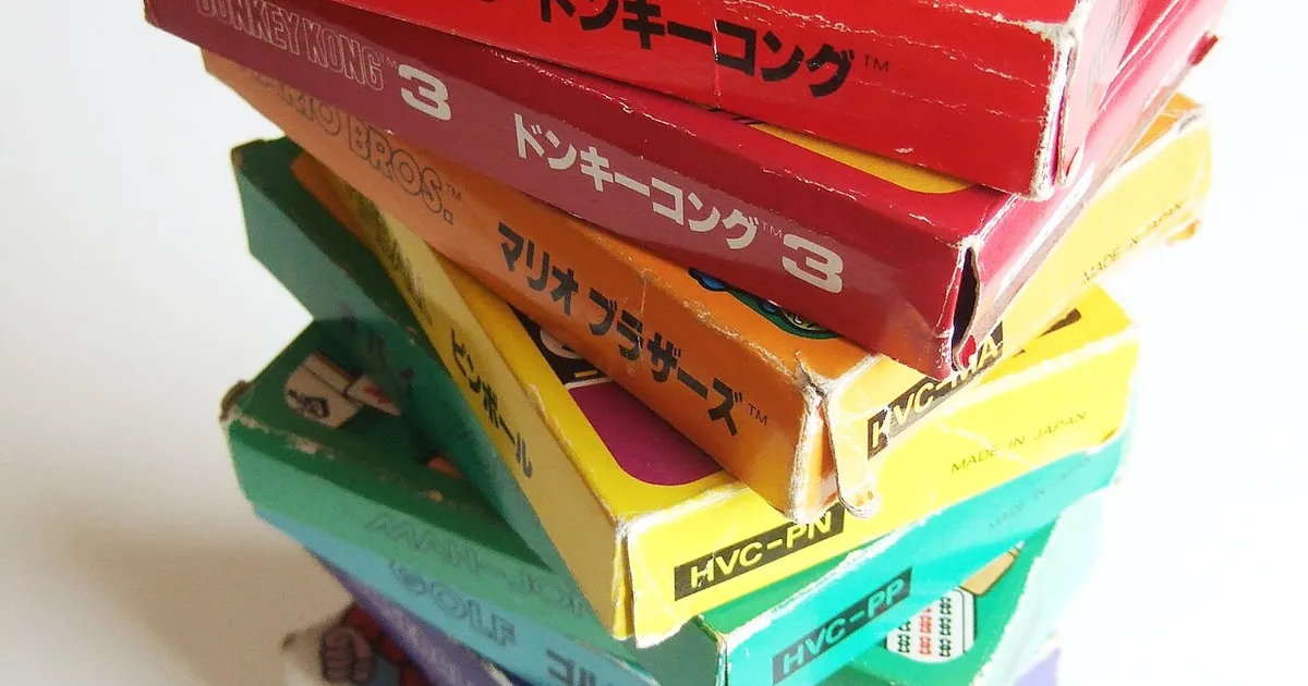 Stack of video games